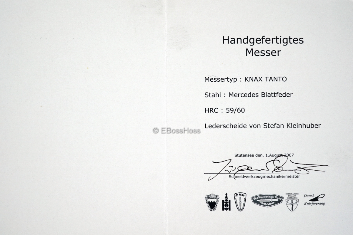 Jürgen Schanz Custom One-off Knax Tanto