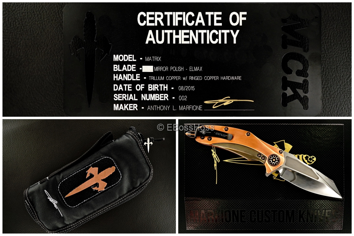 Anthony Marfione Custom Deluxe Copper Matrix Flipper