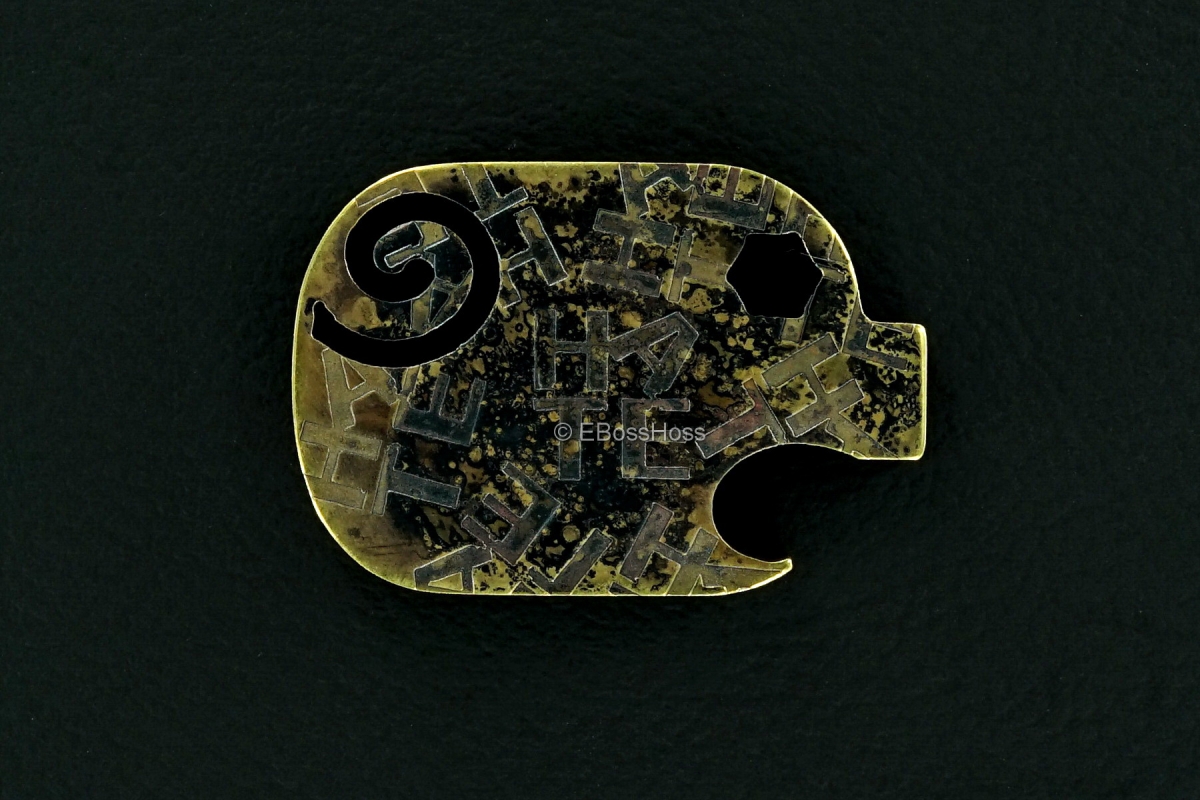 Steel Flame Carved Bronze Hate Pig - Fatty