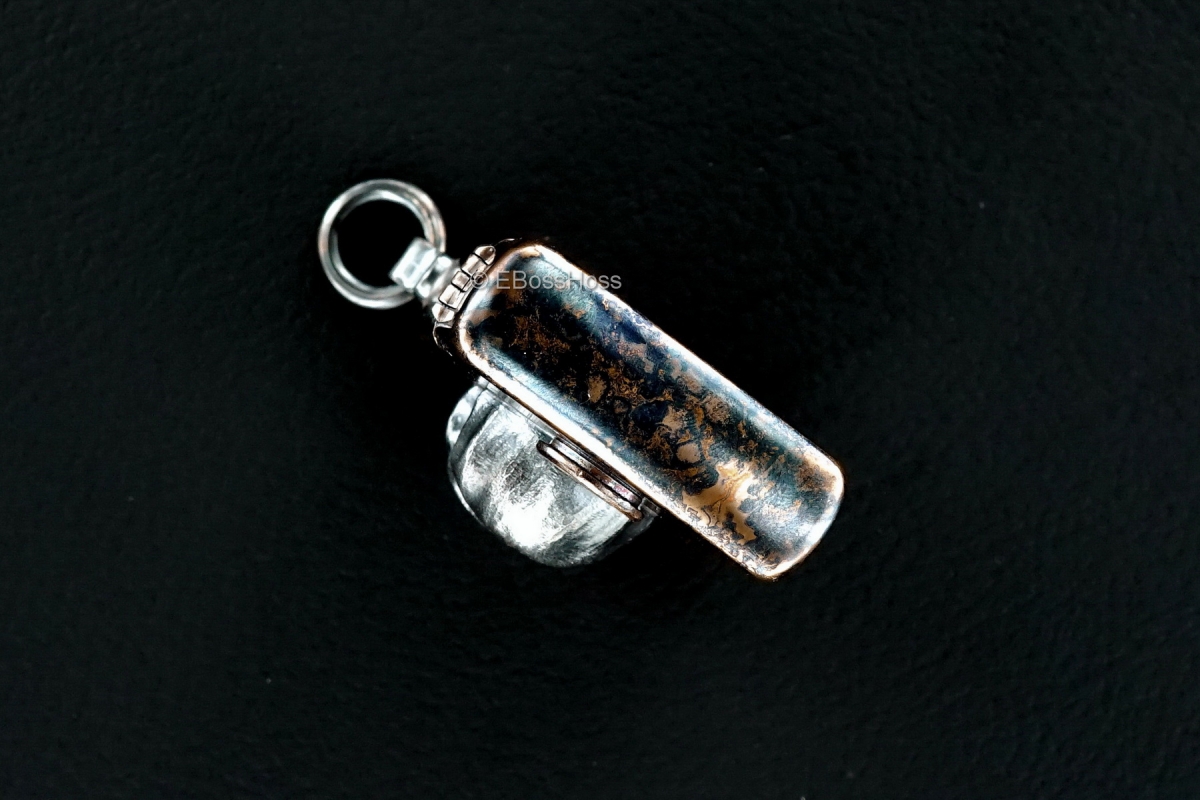 Steel Flame Custom XL Sterling Silver Darkness Zippo by Derrick Obatake