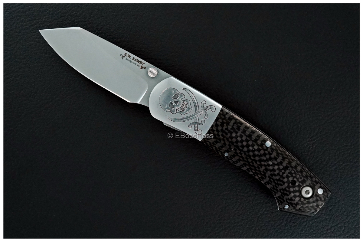 Scott Sawby Custom Combat Utililty Masterfully Engraved by Jon Robyn