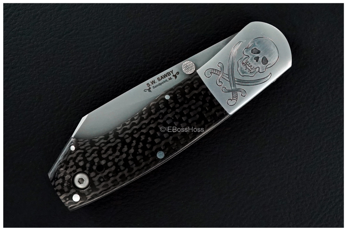 Scott Sawby Custom Combat Utililty Masterfully Engraved by Jon Robyn