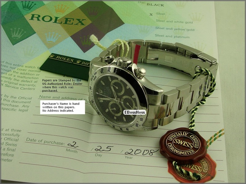 Rolex Oyster Cosmograph Daytona (SS; Black)