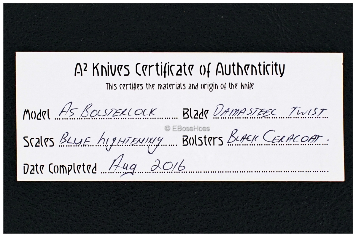 A2 Knives (Andre Thorburn & Andre Van Heerden) Custom Premium A5 Bolsterlock Flipper