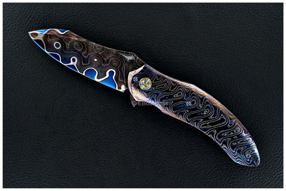 Peter Martin Custom Super-Deluxe San Mai and Zirc-Ti QSB  Flipper