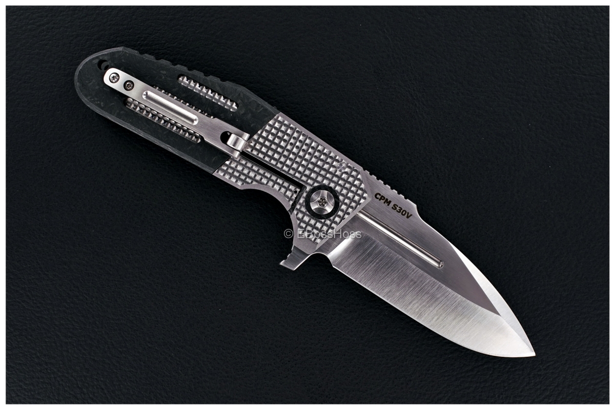 Shane Sibert Custom Bolsterlock Mini Pocket Rocket with 3-D Roller Pocket Clip