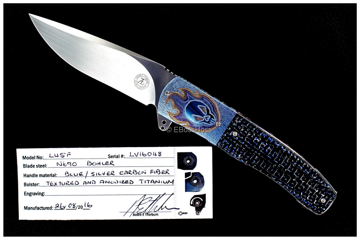 Andre Thorburn Custom Engraved Model L45F Flipper