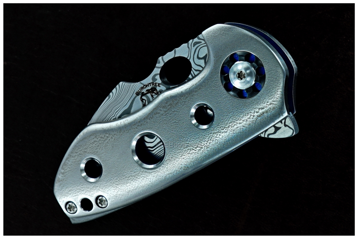 Michael Burch (Burchtree Bladeworks) Custom Micro Hybrid Flipper - 2017 TKI Lottery Knife