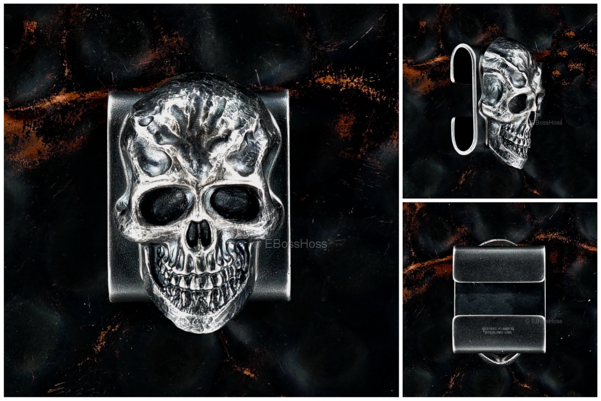 Steel Flame Sterling-Silver Darkness Molle Clip