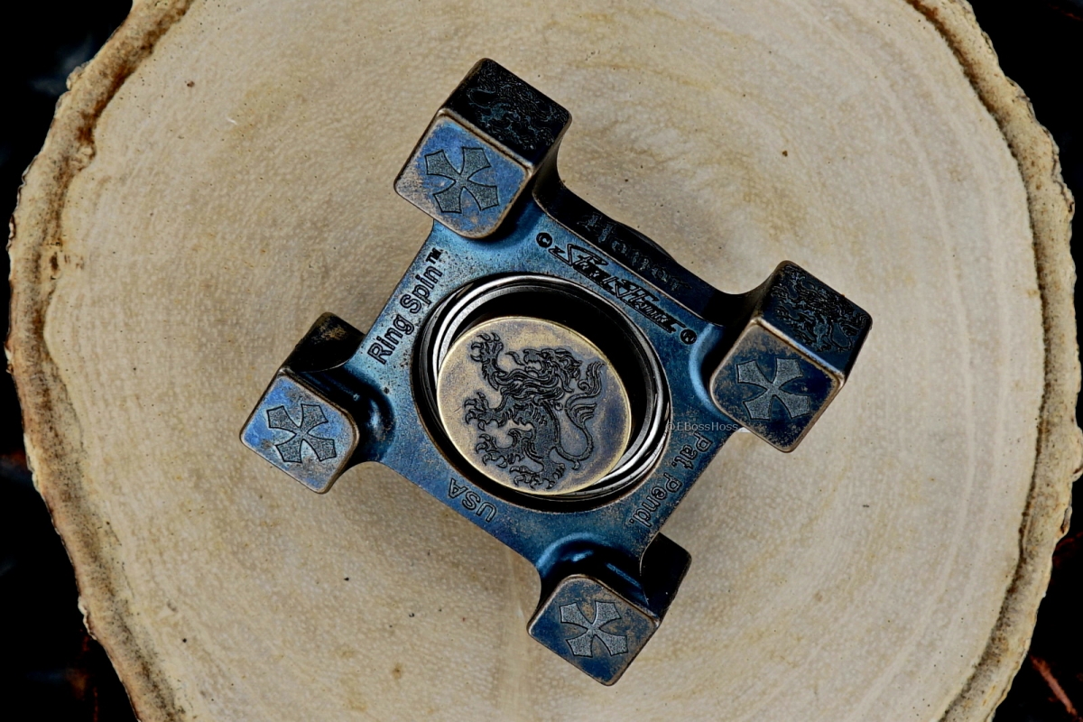 Steel Flame Laser-etched Ring Spin with Plug