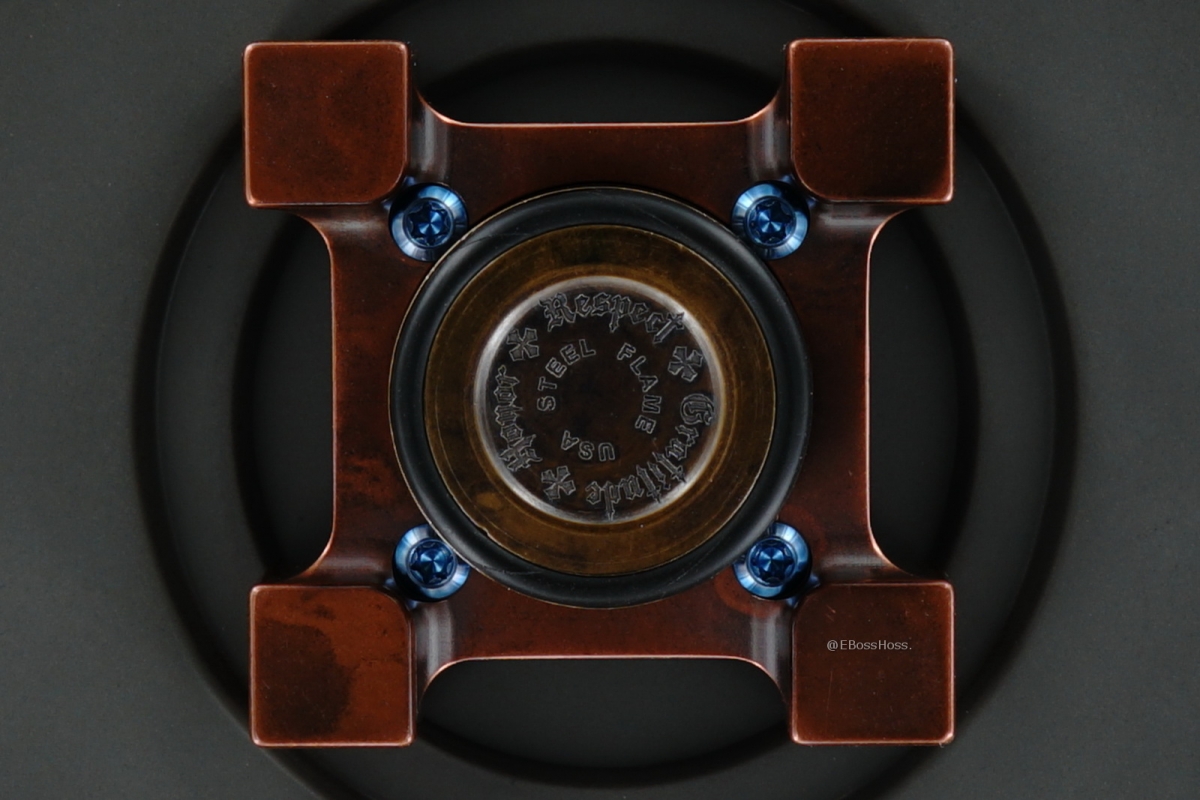 Steel Flame Tellurium Copper Ring Spin with Plug