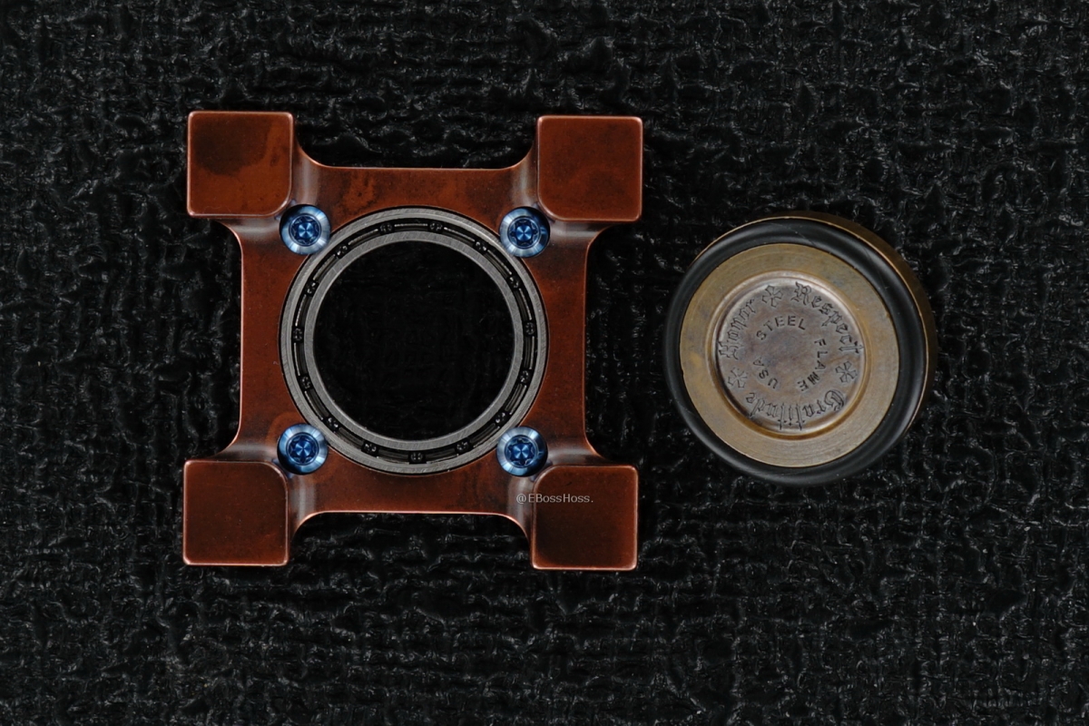 Steel Flame Tellurium Copper Ring Spin with Plug