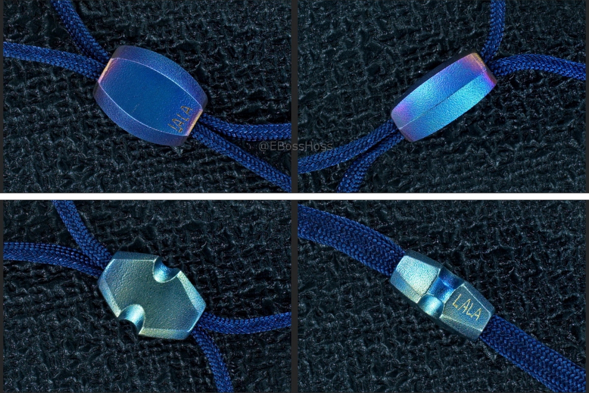 A Pair of Rick Lala (Korth) Hand-ground Titanium Beads