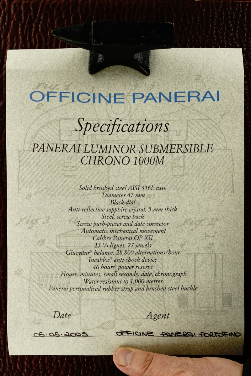 Panerai (Officine Panerai) 187 LUMINOR Submersible Chrono 1000 - 47MM - PAM00187