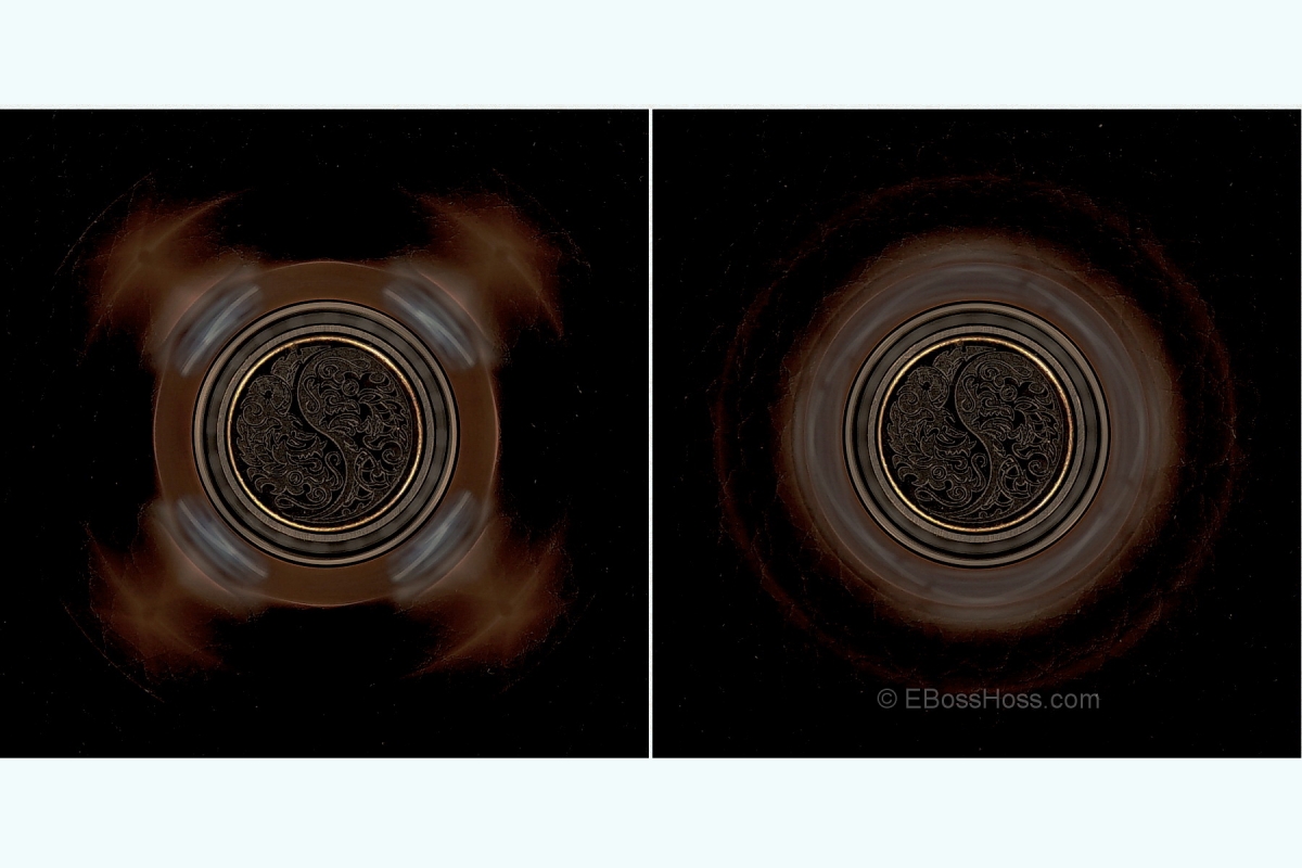 Steel Flame Tellurium Copper Ring Spin with Plug