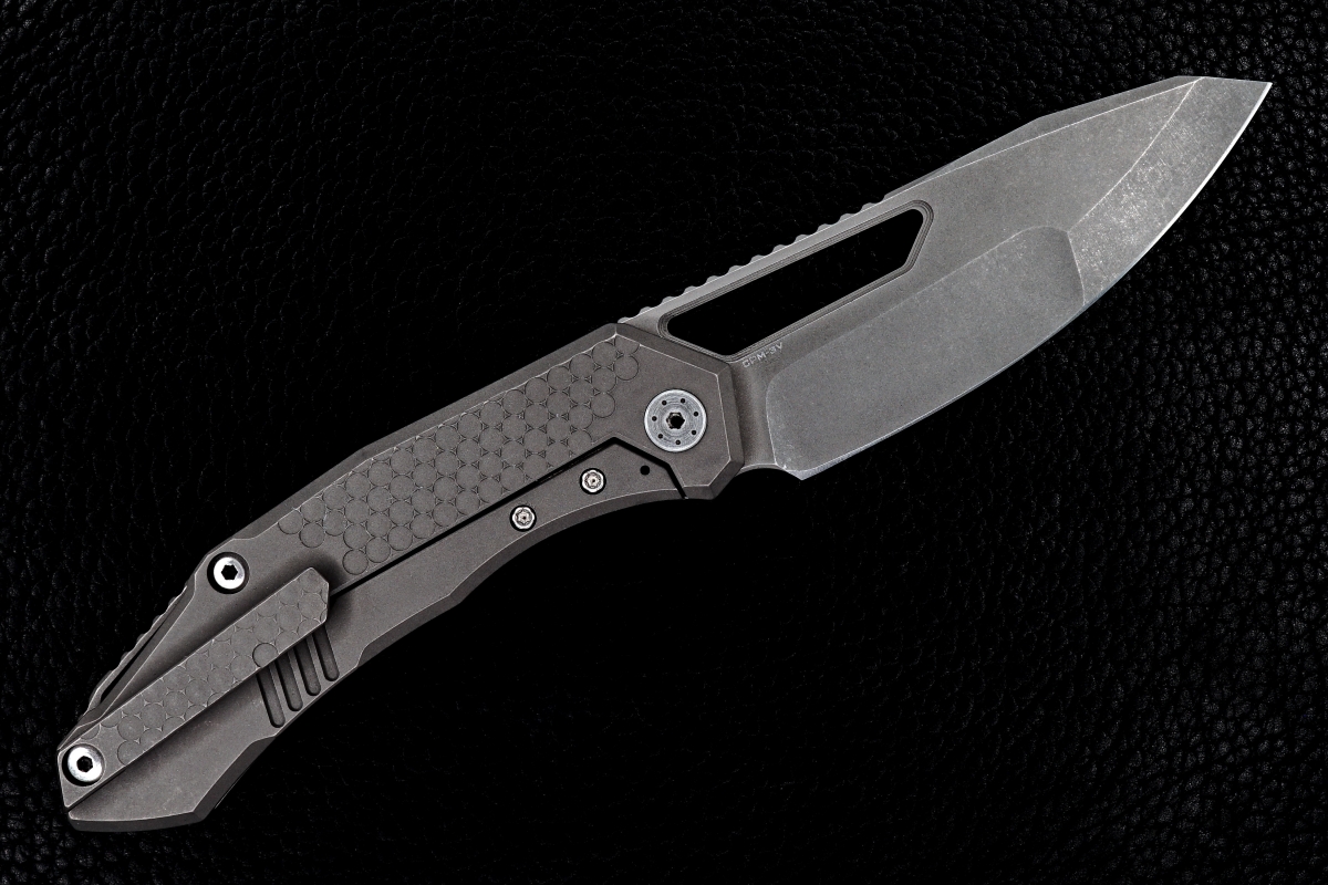 D Munroe Custom Hextured Warg MK1 Framelock Folder