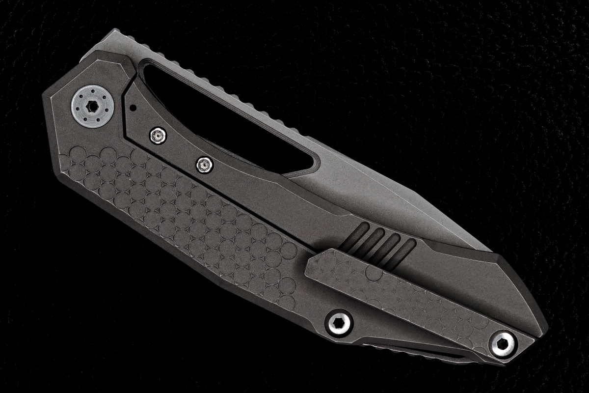 D Munroe Custom Hextured Warg MK1 Framelock Folder