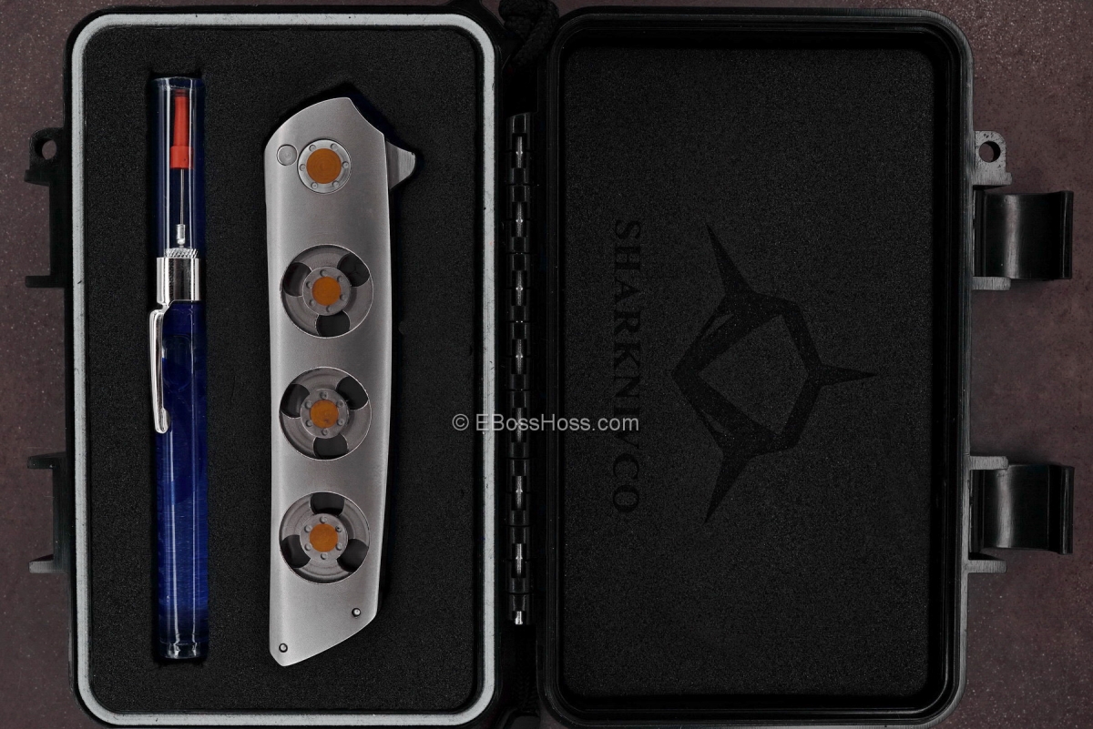 Sharknivco Knives Custom 1-Off RYU Flipper by Edison Barajas