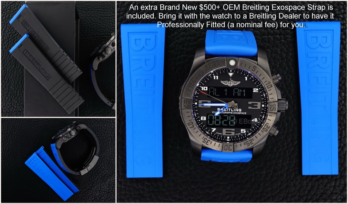 Breitling Exospace B55 Connected with addl. New OEM Strap