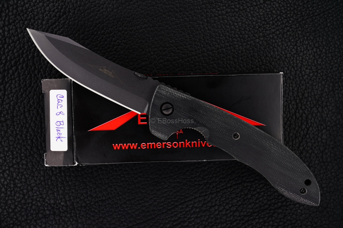 Ernie Emerson Contoured-handle Black CQC-8