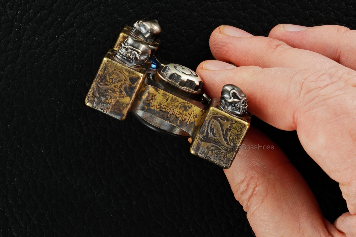 Steel Flame - Starlingear SLEDGE XL 3-D Slickster Skulls Ring Spin Collaboration