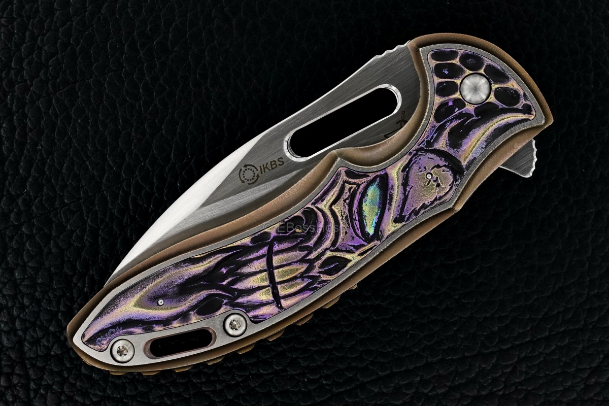 Rick Lala (Korth) Custom Carved Sentry Flipper - Carved by Rudy Lala
