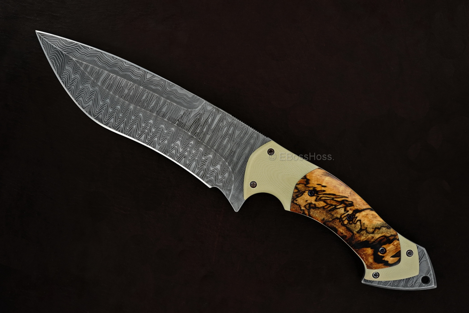 Neil Blackwood Custom Deluxe Spearpoint Recurve Fixed Blade