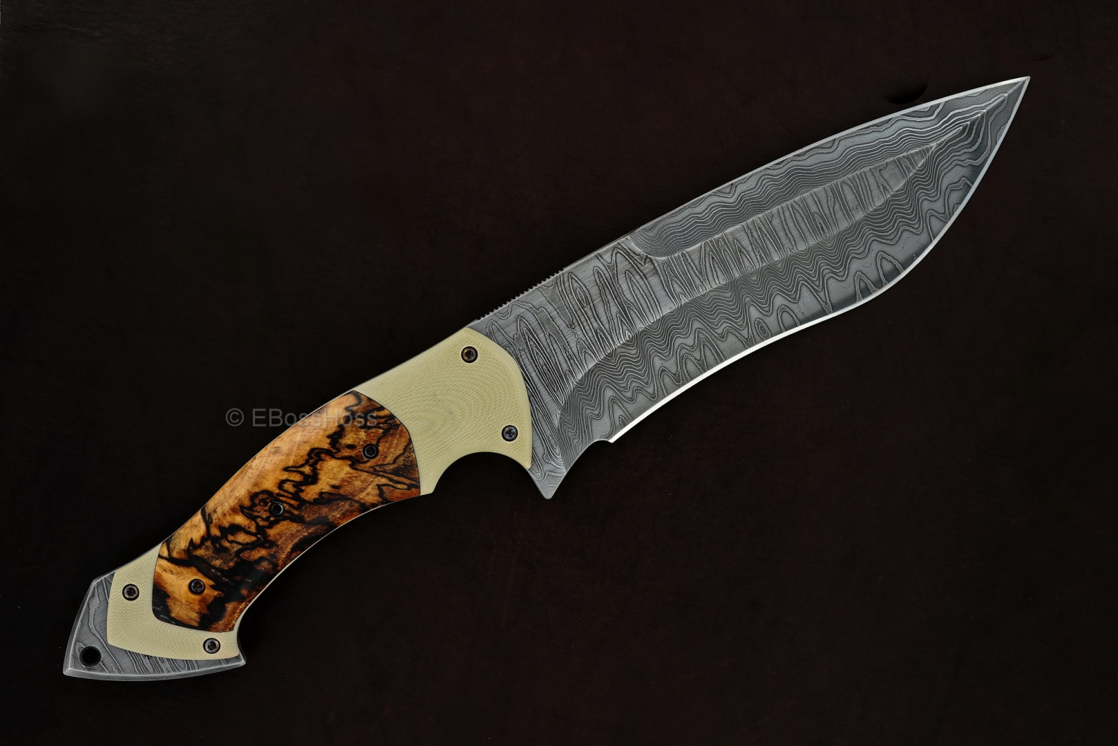 Neil Blackwood Custom Deluxe Spearpoint Recurve Fixed Blade