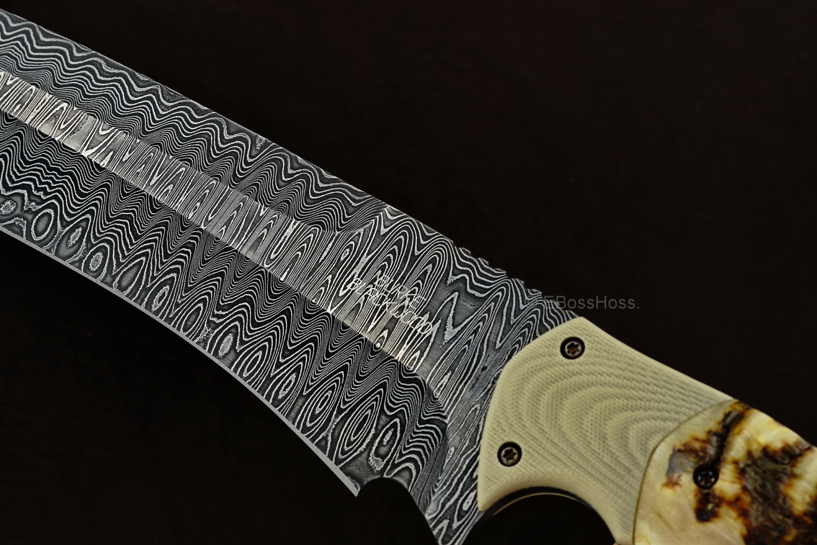 Jim Burke - Neil Blackwood Custom Deluxe Spearpoint Recurve Fixed Blade