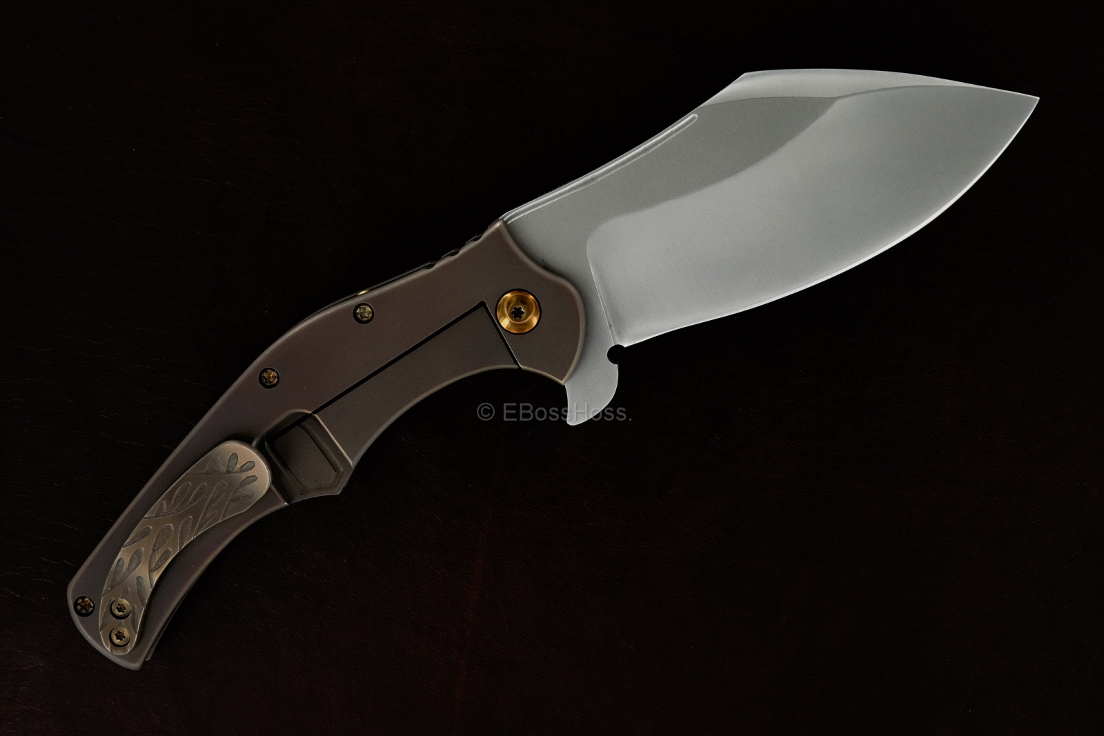 Jody Muller Custom Carved Skull Framelock Flipper