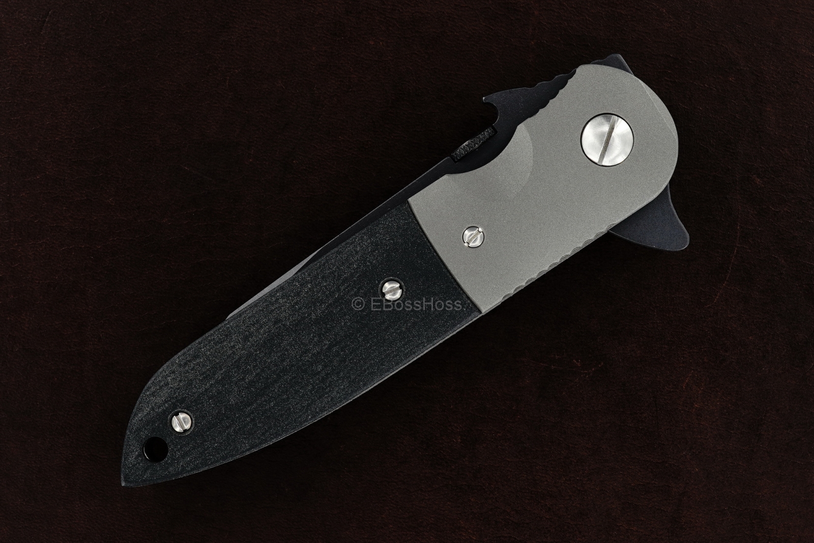 Ernie Emerson Custom Black CQC-6 Flipper