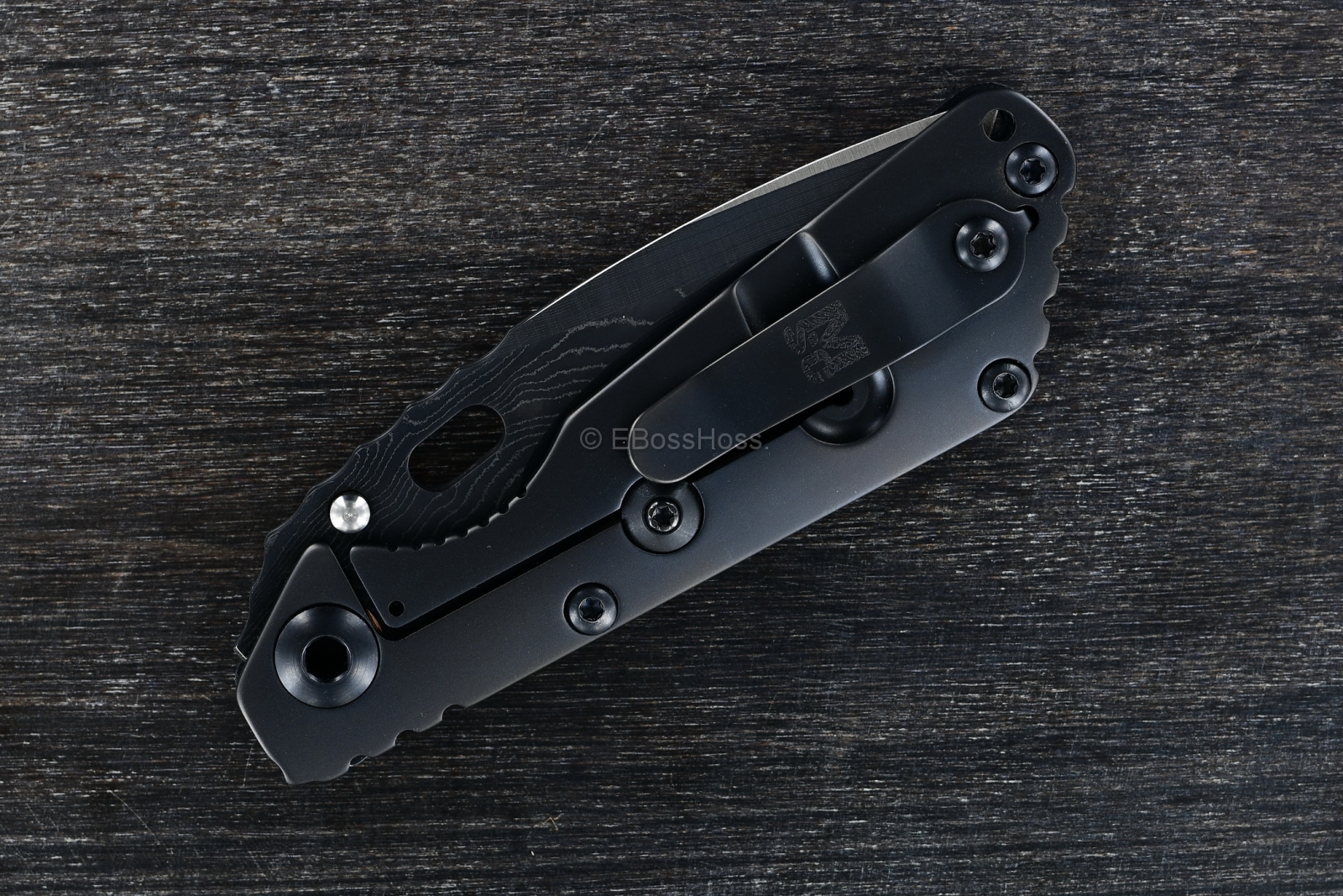 Mick Strider Custom (MSC) Stellite-core San Mai Damascus Nightmare SnG