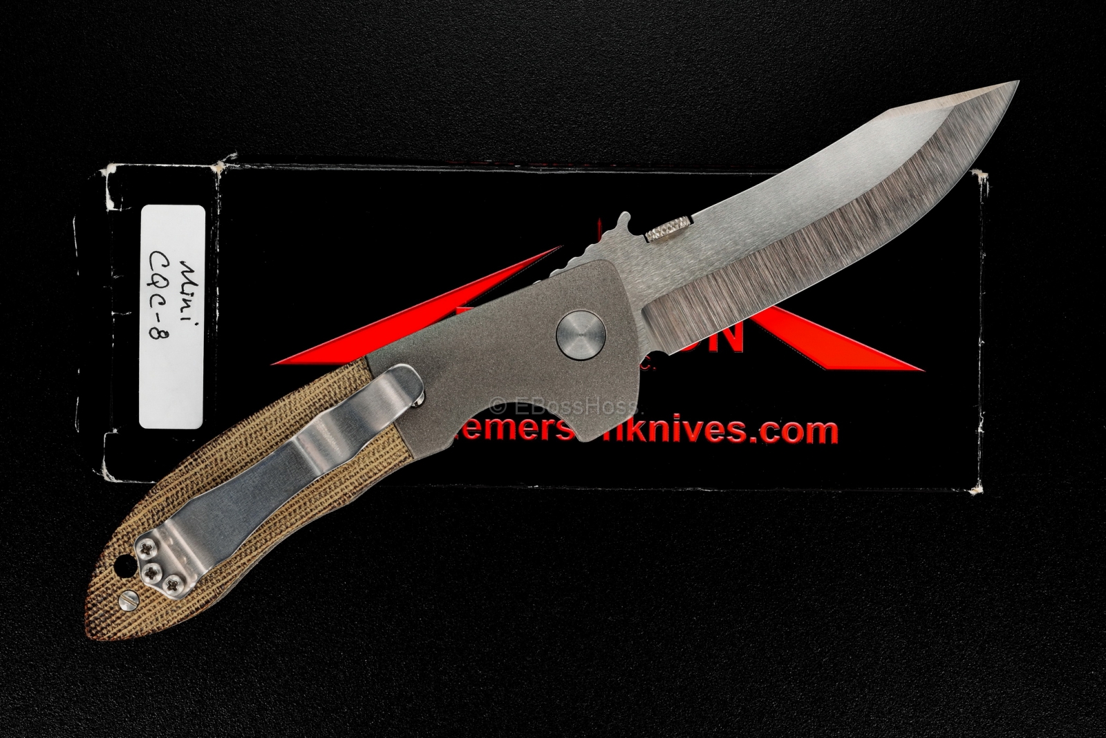 Ernie Emerson Custom Bolstered Mini CQC-8 (aka: Horseman)