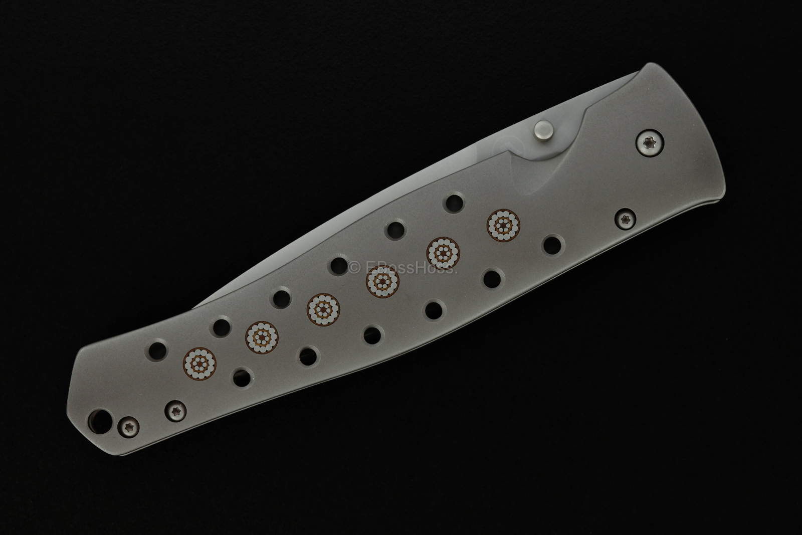 Tom Mayo Dr Death Framelock Folder with Mosaic Pins