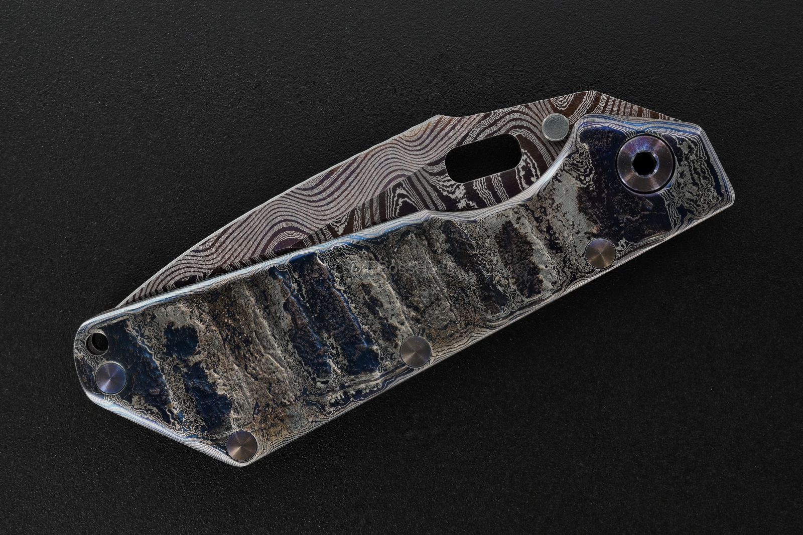 Mick Strider Custom (MSC) Cobalt Damascus XL SnG