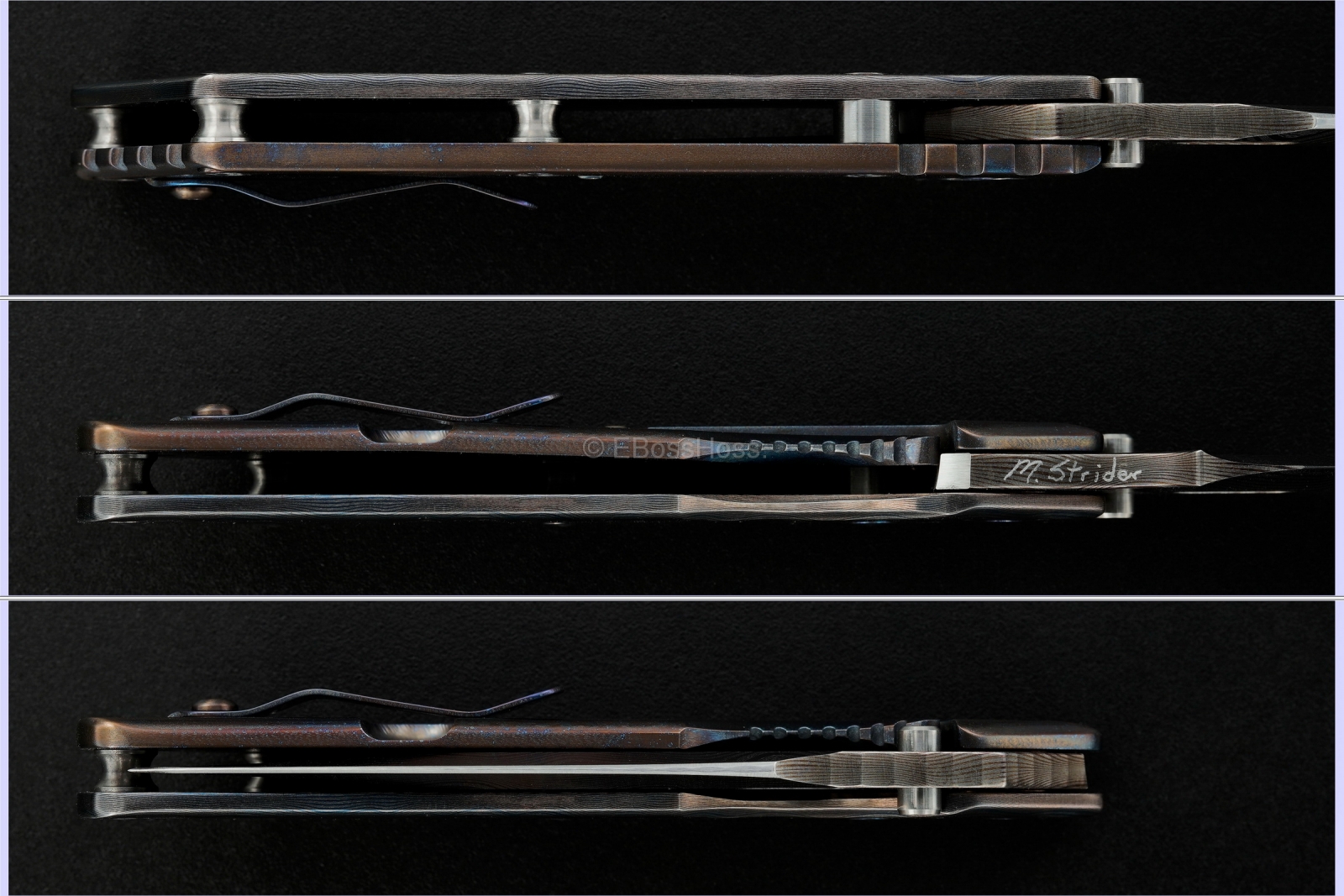 Mick Strider Custom (MSC) Cobalt Damascus XL SnG