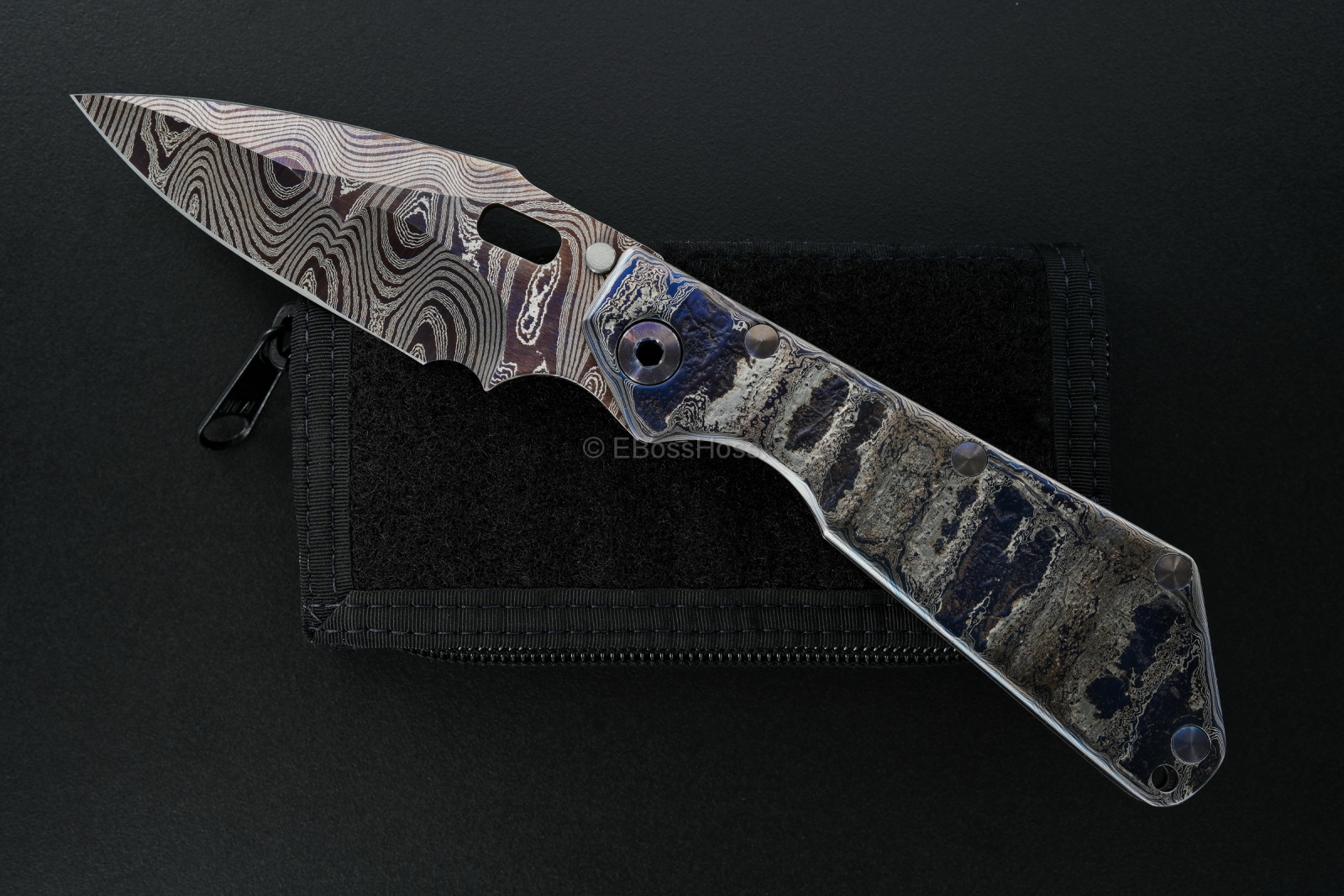 Mick Strider Custom (MSC) Cobalt Damascus XL SnG