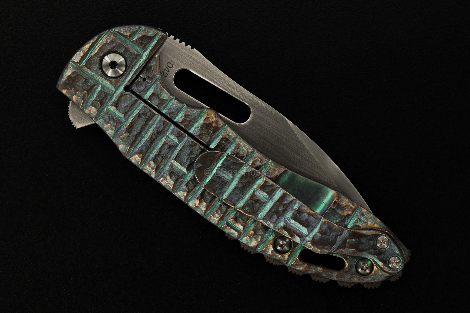 Korth Cutlery Sentry Flipper by Rick Lala, Carved by Rudy Lala