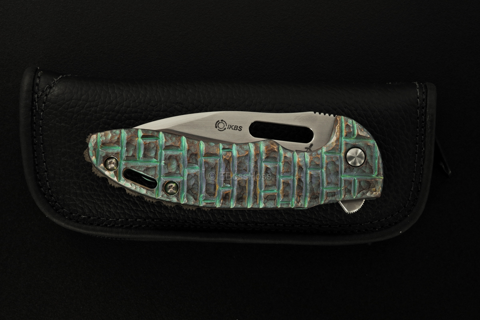 Korth Cutlery Sentry Flipper by Rick Lala, Carved by Rudy Lala