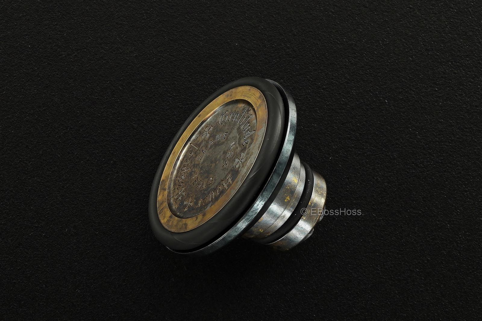 Steel Flame Cog Ring-Spin w XL 3-D Stippled Dog-Paw Slug