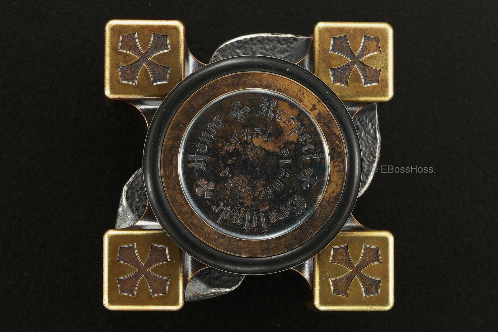 Steel Flame Giant Darkness Skull SLEDGE Ring Spin with XL 3-D Warrior Skull Slug