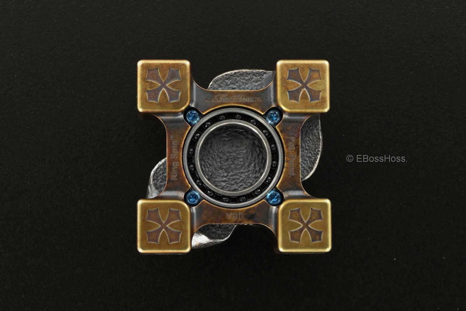 Steel Flame Giant Darkness Skull SLEDGE Ring Spin with XL 3-D Warrior Skull Slug