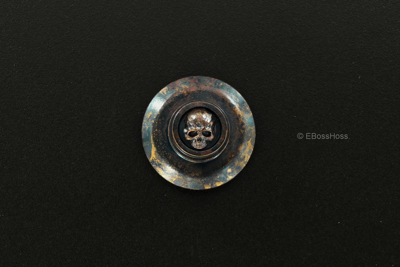 Steel Flame Giant Darkness Skull SLEDGE Ring Spin with XL 3-D Warrior Skull Slug