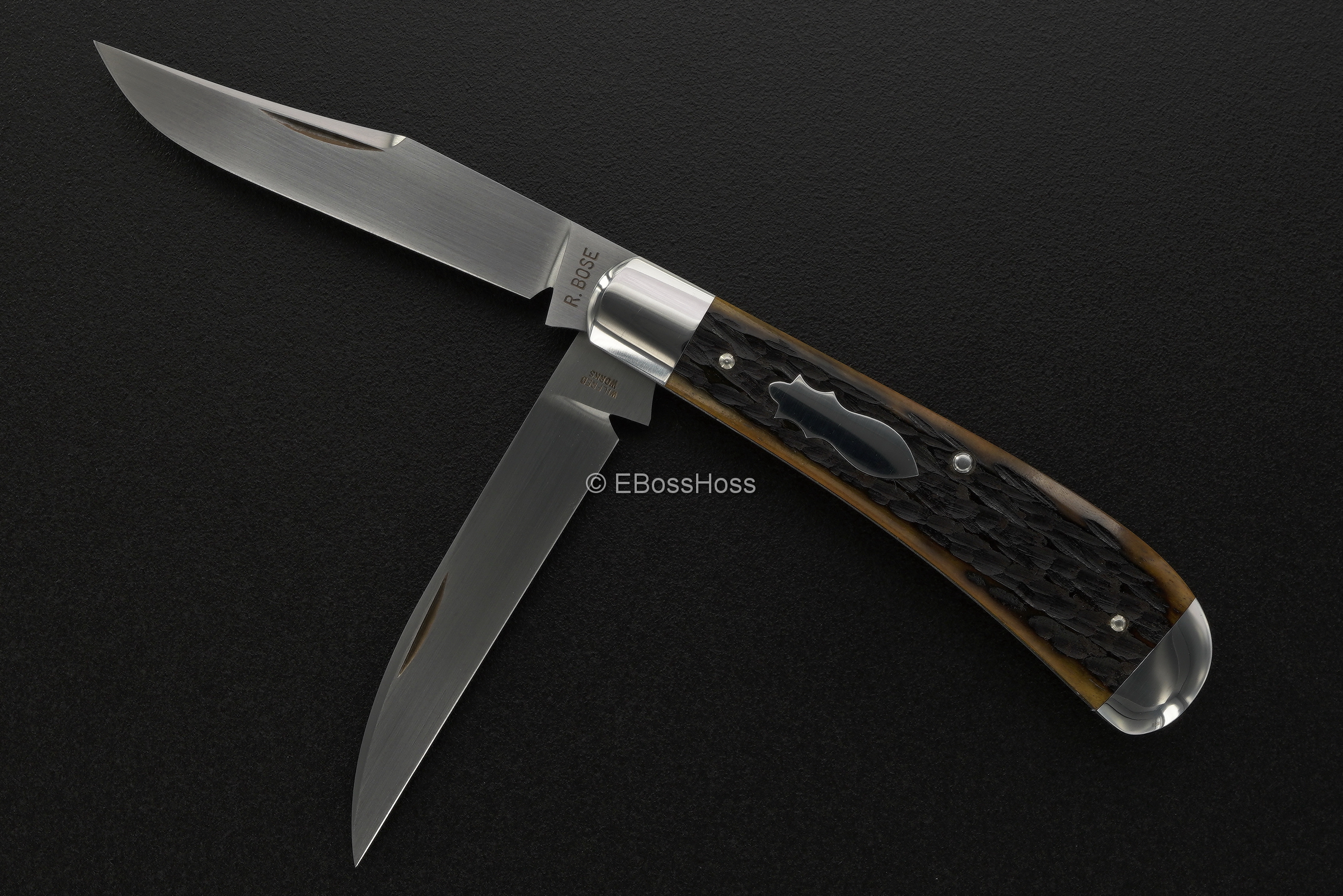 Reese Bose Custom Wharncliffe-Trapper Slip Joint