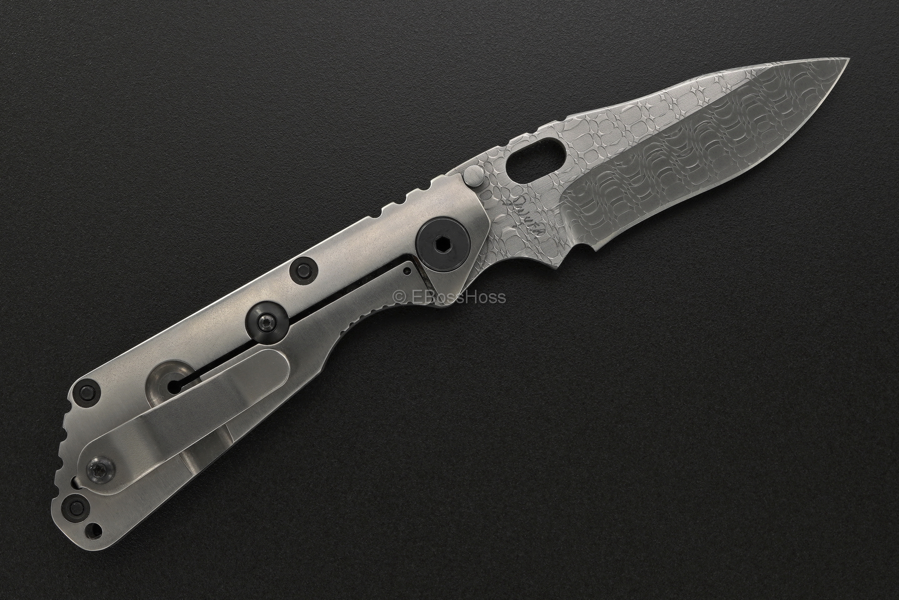 Duane Dwyer (Strider Knives) Custom Recurve Mosaic-Damascus SnG