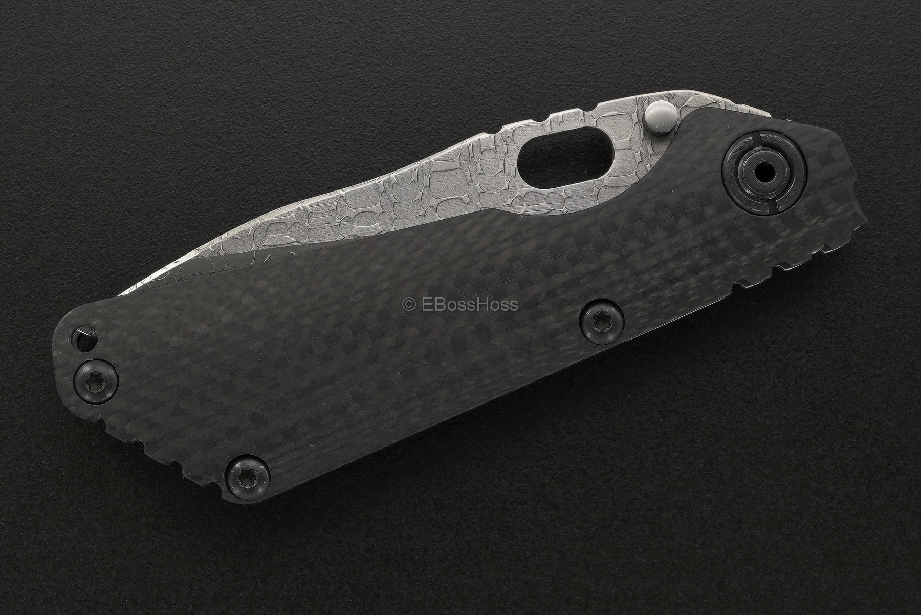 Duane Dwyer (Strider Knives) Custom Recurve Mosaic-Damascus SnG