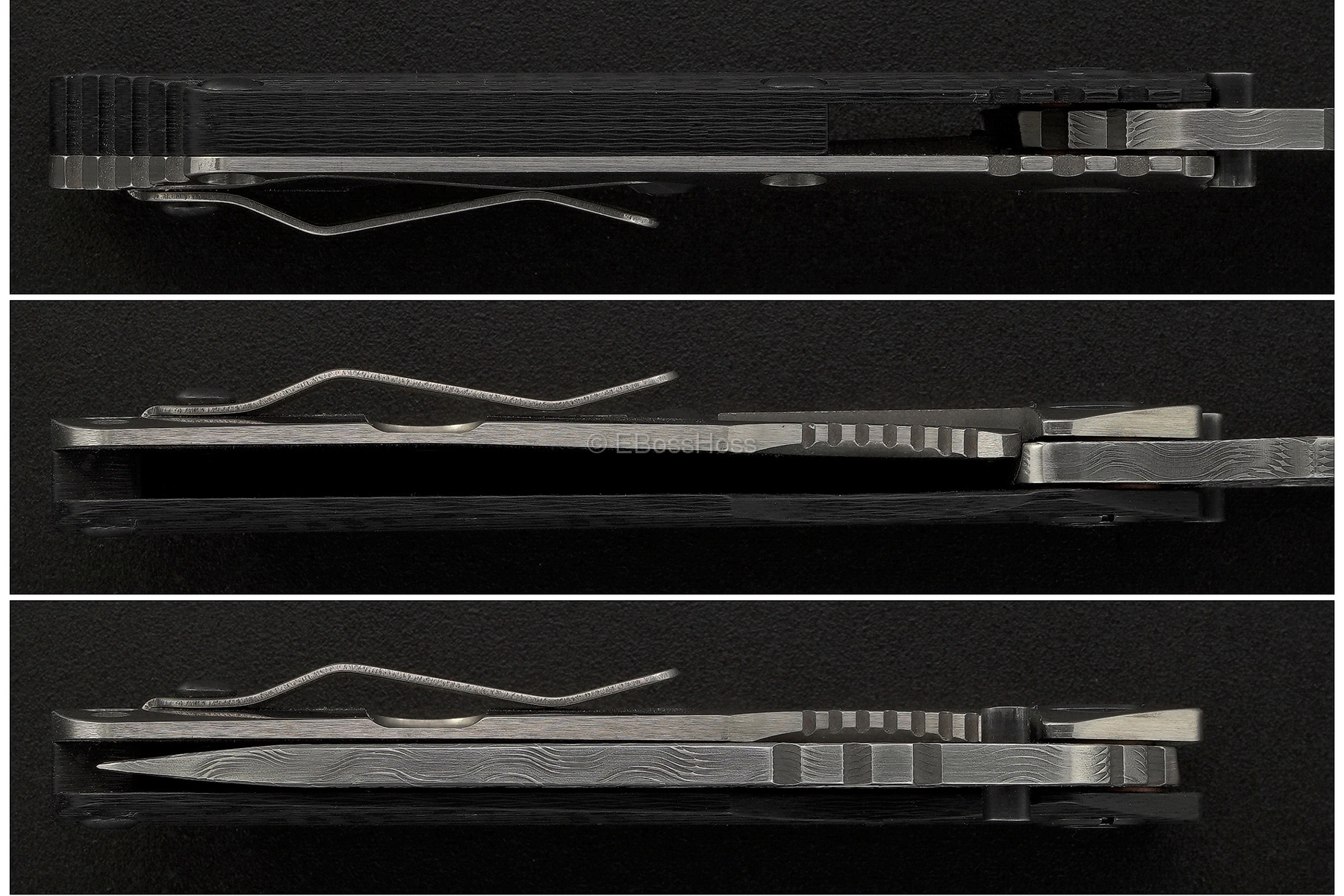 Duane Dwyer (Strider Knives) Custom Recurve Mosaic-Damascus SnG