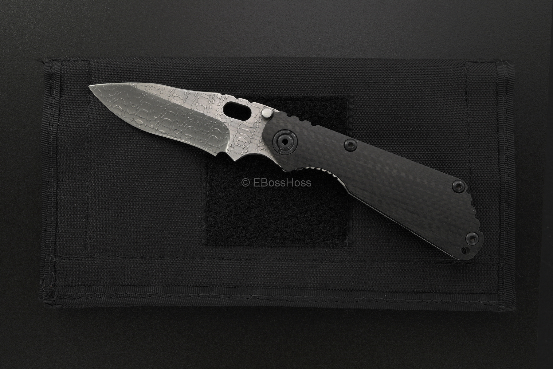 Duane Dwyer (Strider Knives) Custom Recurve Mosaic-Damascus SnG