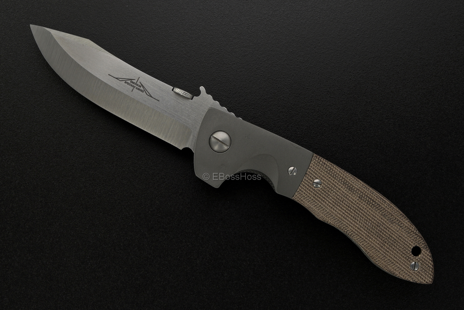 Ernie Emerson Custom Mini-CQC-8 (aka: Horseman) Waved