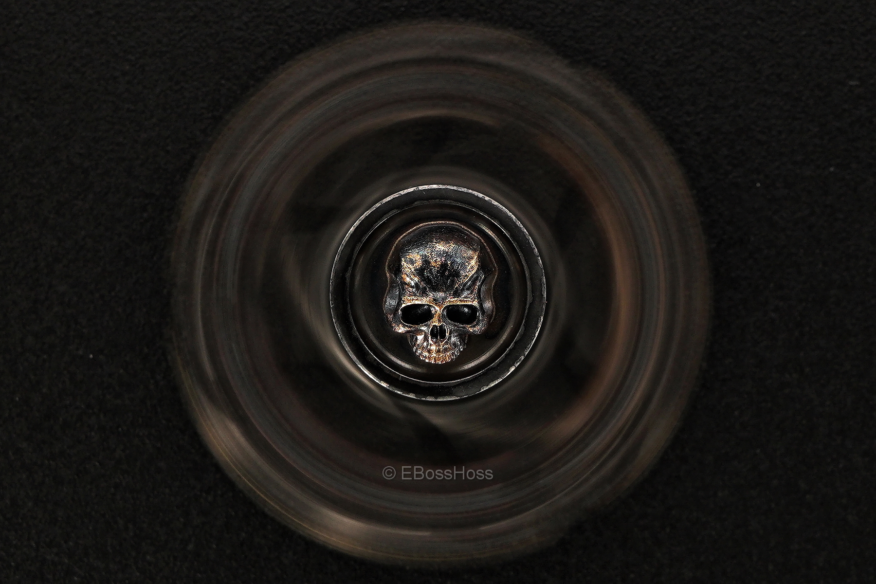 Steel Flame Signed ONE 3-D Tri Spin and 3-D Button spin